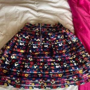 Zip up Flower skirt